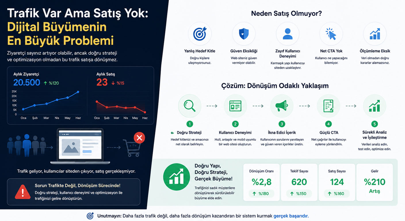 Trafik Var Ama Satış Yok: Dijital Büyümenin En Büyük Problemi